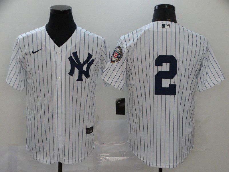 Men New York Yankees #2 No name White Nike Game MLB Jerseys